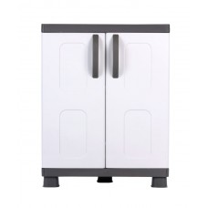 Ντουλάπα Δίφυλλη Πλαστική Ήβη 73x44x96cm Γκρι-Ανθρακί HOMEPLAST EVE52